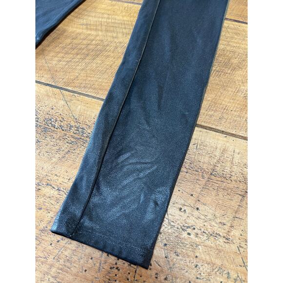 Womens Spanx Black Metallic Shiny Tummy Control Leggings WITH FLAW Size‎ Medium - Picture 11 of 11